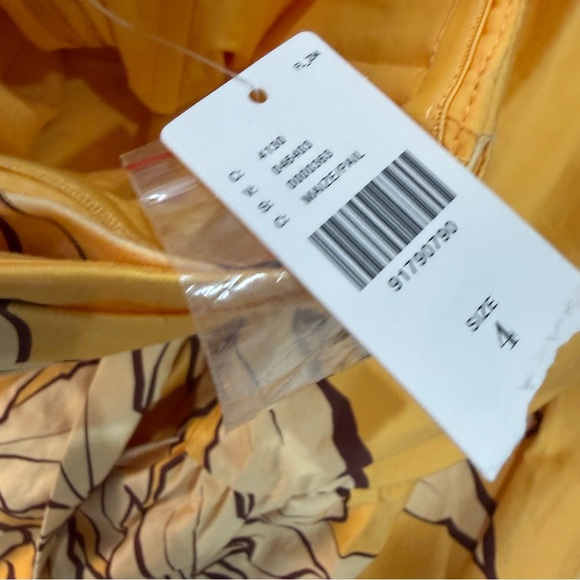 NWT Anthropologie Hutch Dress Halter Maxi Ruffle in Maize Yellow Floral - Picture 4 of 9